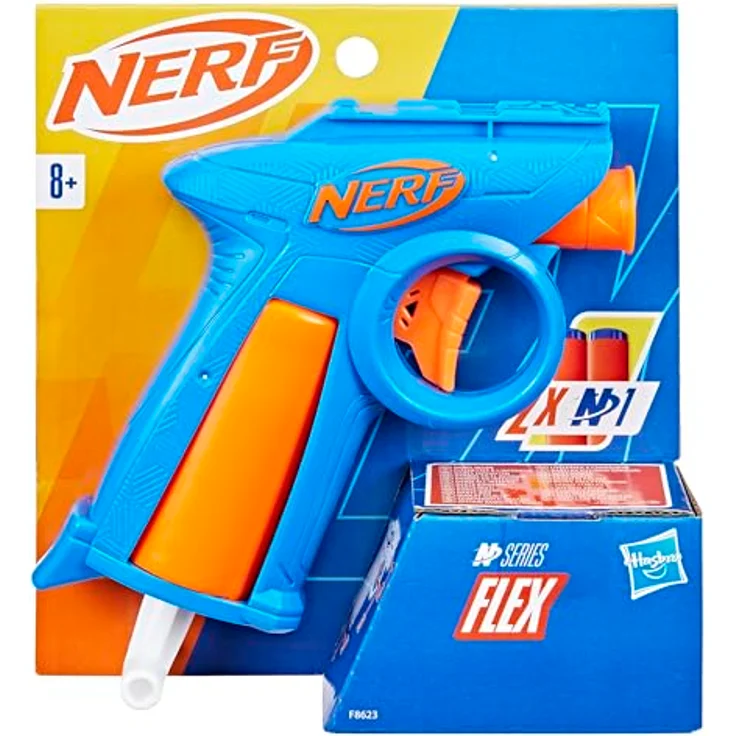 NERF Nerf N Series Flex Dart-Blaster, 2 Nerf N1 Darts, Kompatibel mit Nerf N Series Blastern – Bild 2
