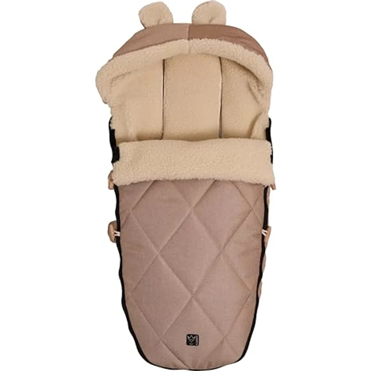 Kaiser 65825 XL EARS WOOL, Woll Fußsack für Kinderwagen und Fahrradanhänger, schmutzunempfindlich, sand melange – Bild 3