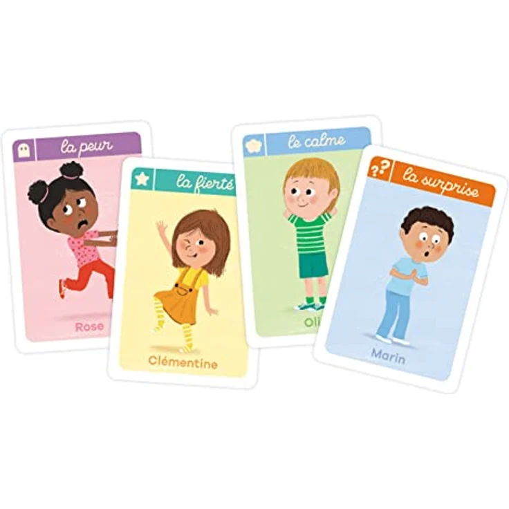 Nathan Lernspiel „Au rythme de l'enfant les émotions“, illustriertes Kartenspiel zur Entdeckung und Diskussion von Emotionen – Bild 2