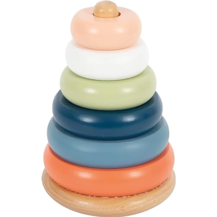 Small Foot - Wooden Stacking Tower Arctic, 7-teiliges Lernspielzeug für Babys – Bild 3