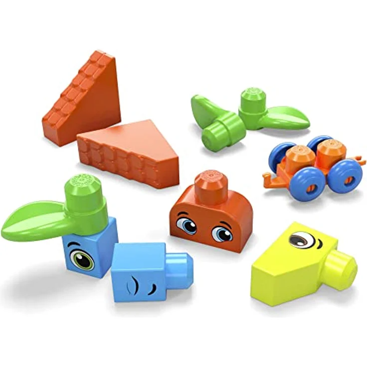 MEGA HHM96 - MEGA BLOKS Bausteinebeutel Deluxe, 150 große und farbenfrohe Bausteine mit einer Aufbewahrungstasche, Konstruktionsspielzeug, Spielzeug-Geschenkset für Kinder ab 1 Jahr – Bild 3