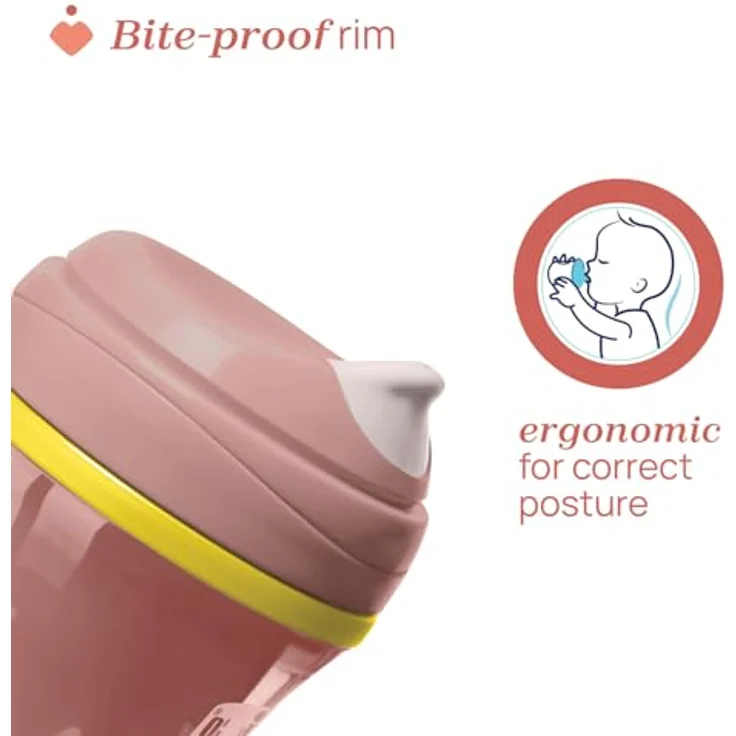Chicco Active Tropffreier Trinklernbecher, 266 ml, isolierte Thermoskanne mit ergonomischer Tülle und Easy Sips Ventil, BPA-frei, Rosa – Bild 4