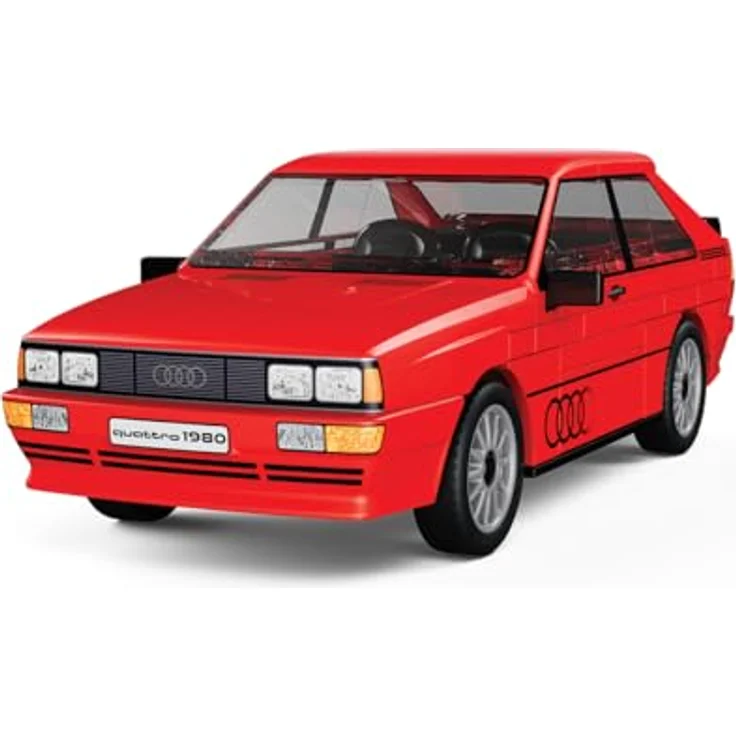 COBI Audi Quattro (1980), Modellfahrzeug im Maßstab 1:35, rot, Bausteine made in EU – Bild 1