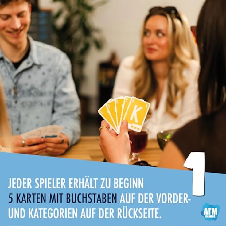 ATM GAMING QuickStop - Das Buchstaben-Duell - Familien-Edition, Gesellschaftsspiel für 2-7 Spieler ab 7 Jahren, 240 familienfreundliche Themenkategorien, umweltfreundlich gedruckt – Bild 5