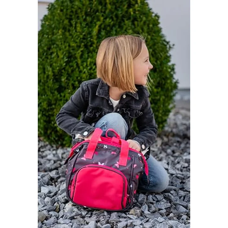 Bayer Chic 2000 Puppen-Wickeltasche Butterfly, moderne Wickeltasche für Puppenzubehör, Koralle, mit großem Stauraum und Reißverschluss – Bild 5