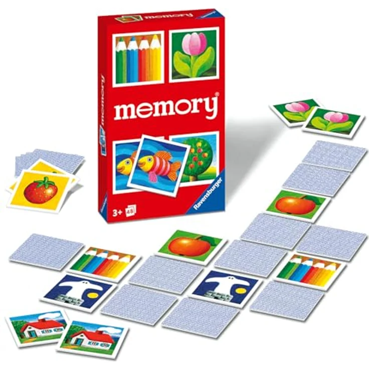 Ravensburger Kinder memory®, Merkspiel für 2-6 Spieler, für Kinder ab 3 Jahren, farbenfrohe Kartenpaare – Bild 1