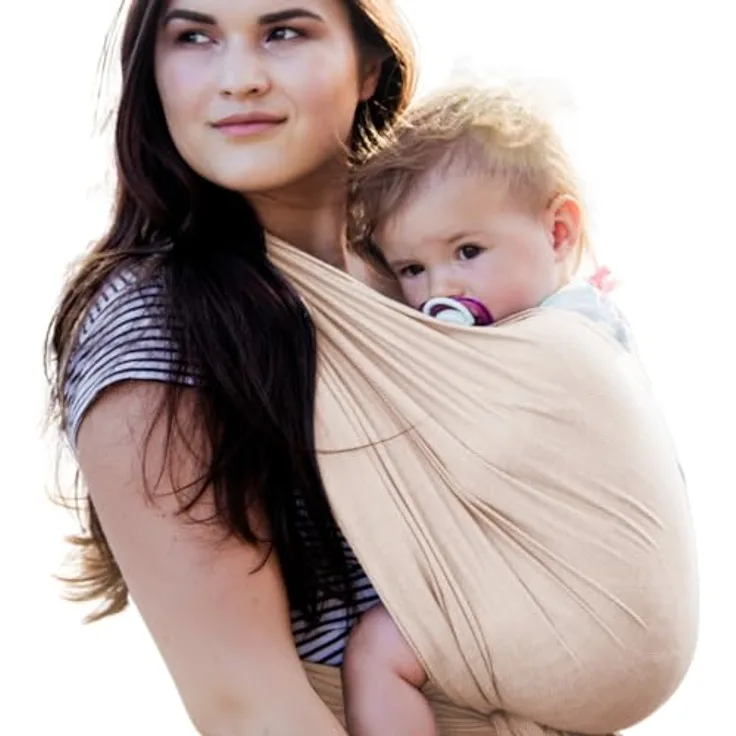 Hoppediz Baby-Tragetuch Hamburg frappé, 100% Baumwolle, ultraleichtes Sommertuch, 4,60 m, geeignet ab Geburt bis Kleinkind