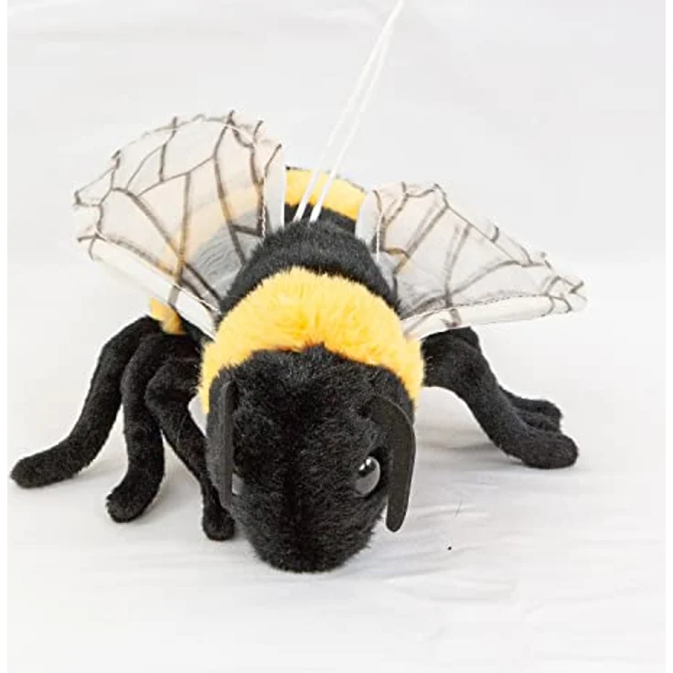 Teddys Rothenburg Hummel 17 cm Kuscheltier Insekt Uni-Toys Plüschtier Biene Wespe, Schwarz/gelb, Kuschelweicher Plüsch – Bild 3