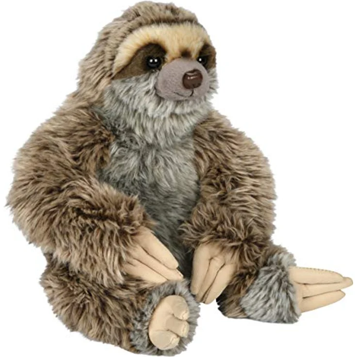 Uni-Toys - Faultier sitzend - 25 cm (Höhe) - Plüsch-Wildtier - Plüschtier, Kuscheltier – Bild 1