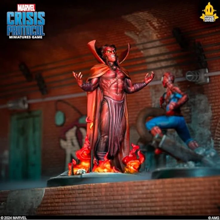 Atomic Mass Games Marvel Crisis Protocol: Mephisto Charakter Pack für Miniaturenspiel, überdimensionales Wesen mit manipulativen Fähigkeiten – Bild 4