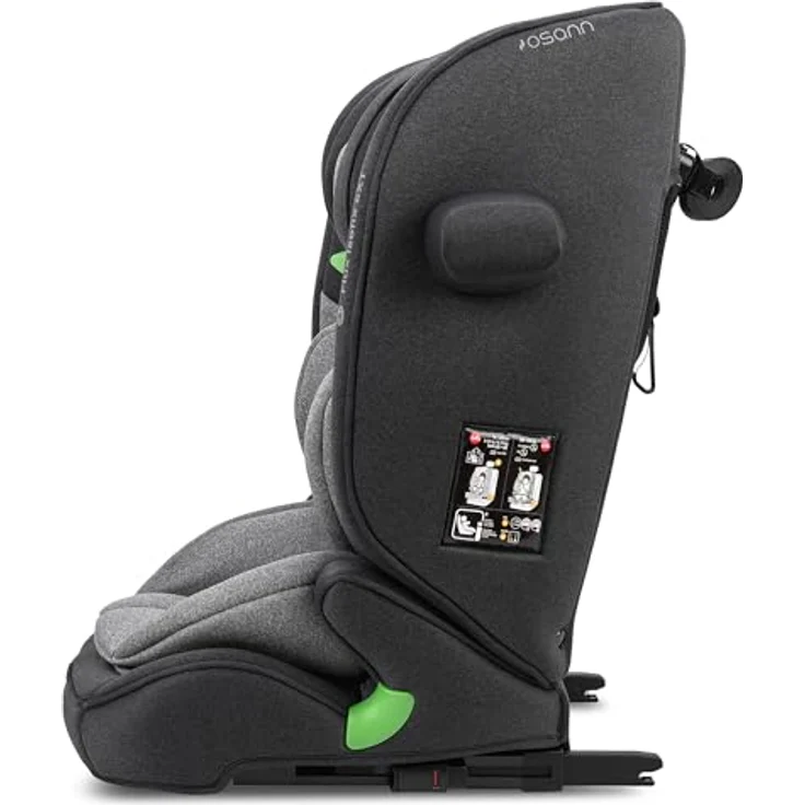 Osann Flux Isofix ExT, Kindersitz ECE R129/i-Size mit 5-Punkt-Gurtsystem, 14-fach höhenverstellbarer Kopfstütze und Seitenaufprallschutz – Bild 5