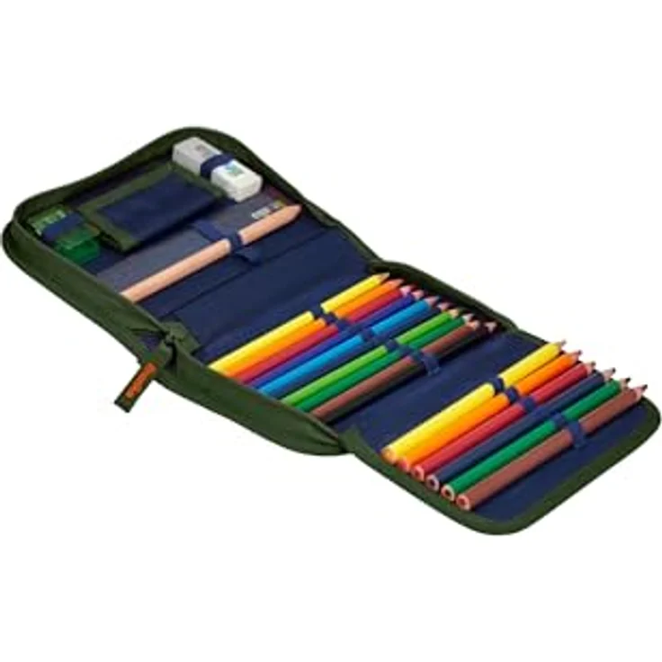 ergobag Federmäppchen, 23-tlg. Set mit Lyra-Buntstiften, Bleistift, Radiergummi, Anspitzer und Lineal, im Zwillingsdesign – Bild 2
