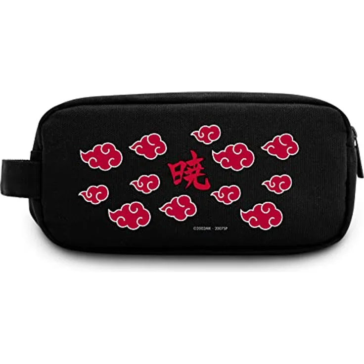 ABYstyle Naruto Shippuden Federmäppchen Akatsuki, Schwarz, 100 % offizielles Lizenzprodukt, Einzelfach, 20 cm x 10 cm x 5,5 cm