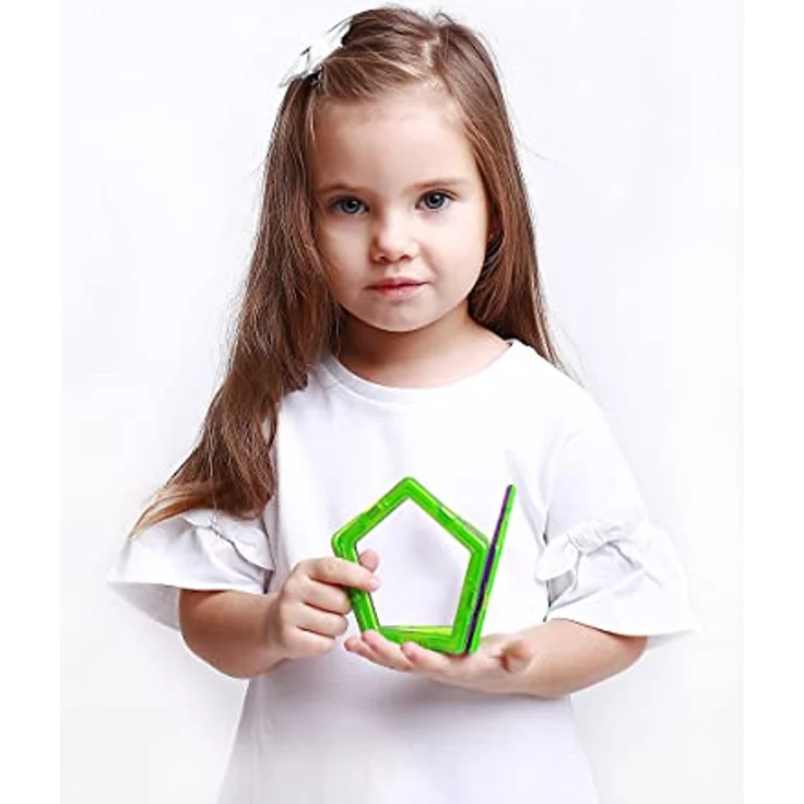 MK MAGNIKON Magnetische Bausteine Ersatzset, Fünfecke, Montessori Spielzeug für kreatives Spielen, geeignet für Kinder ab 3 Jahren – Bild 3
