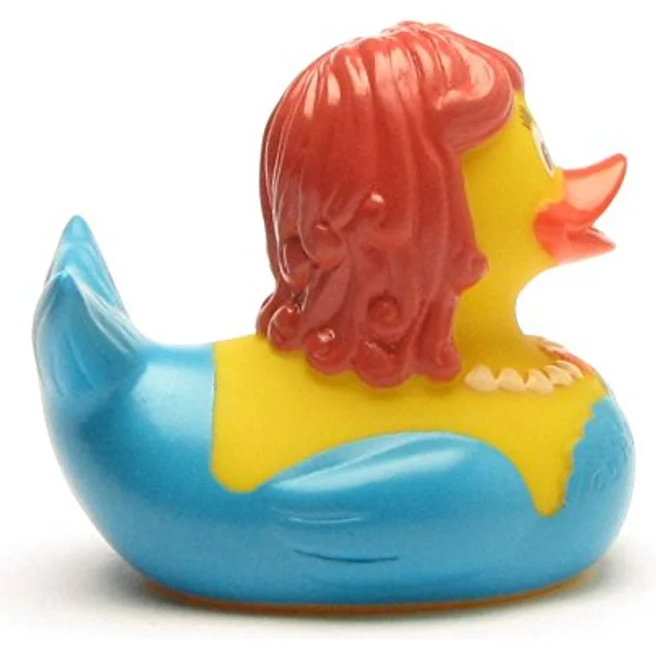 Duckshop Badeente - personalisierbar (Meerjungfrau Ente) mit eigenem Wunschtext, 8 cm aus Vinyl – Bild 4