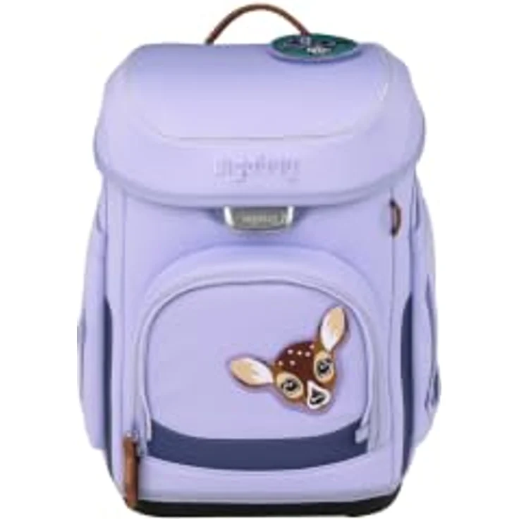 ergobag cubo Schulranzen-Set WaldBärsucher, ergonomischer Schulranzen mit individuell einstellbarer Rückenhöhe, wasserabweisend und reflektierenden Flächen – Bild 2