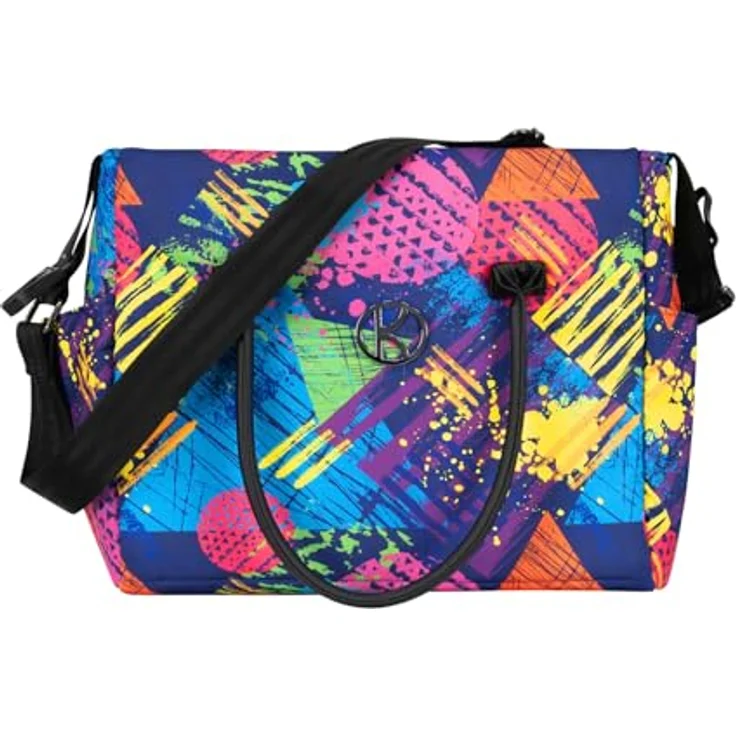 Kunert Ivento 2in1 Kinderwagen, integrierte Ausstattung im bunten Design mit schwarzem Rahmen, Farbe: Colors Impresion – Bild 3