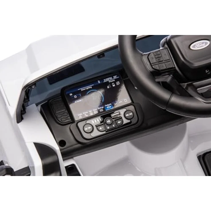 Sun Baby Ford Raptor Kinder Elektroauto, SUV Kinderfahrzeug mit 12V Akku, Fernbedienung, MP3 Sound und LED, weiß, für Kinder ab 3 Jahren – Bild 8