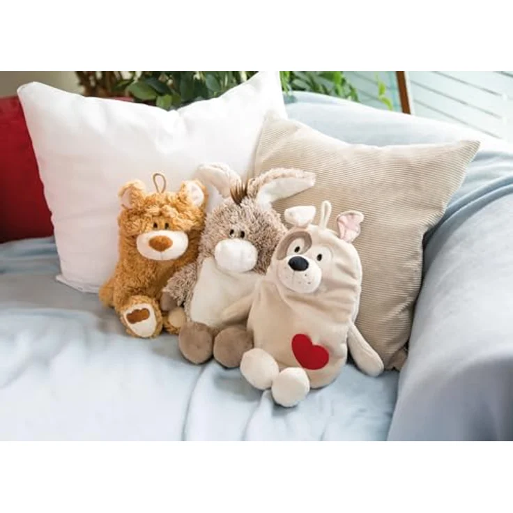 Nici Wärmflasche Esel, 350 ml 2in1 - Kuscheltier & Wärmflasche mit flauschigem Design – Bild 5