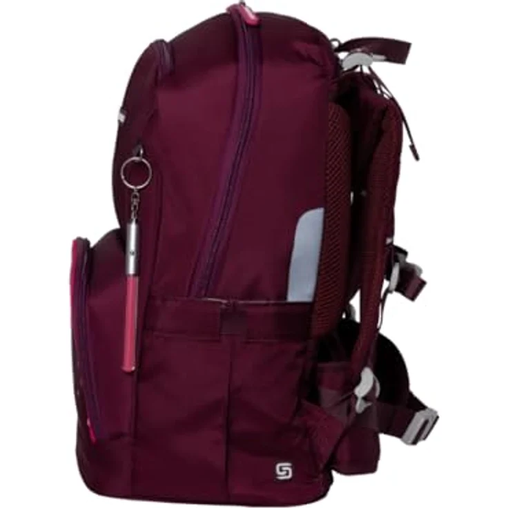 Schneiders Vienna Schulranzen Ergojet Floral Fantasy, ergonomische Schultasche aus 100% recycelten PET-Flaschen, 21 Liter, inklusive LED-Leuchtstab und Sportbeutel – Bild 7