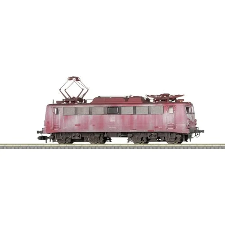MiniTrix 16407 N E-Lok BR 140 der DB AG, MHI - Modellbahn Lokomotive aus Zinkdruckguss mit Digital-Sound, stark ausgeblichen