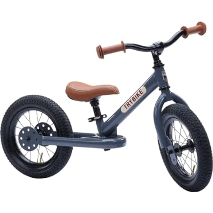 Trybike 2 wheels steel Balance-Bike, Anthrazitgrau, verstellbare Sitzhöhe 30-45 cm, geeignet für Kinder von 2 bis 6 Jahren – Bild 3