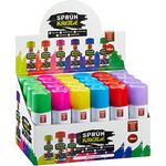 Sprühkreide wasserlöslich 100 ml Dose - 24er Set - Kreidespray in 6 verschiedenen bunten Farben - Flüssigkreide Markierungsspray abwaschbar Straßen Kreide Marker rot gelb grün pink lila blau