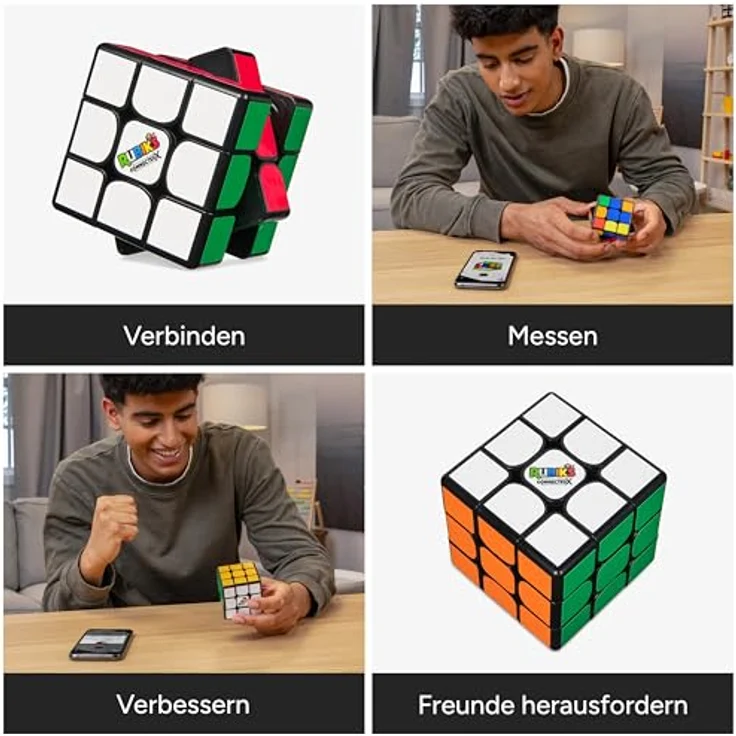 Spin Master Rubik's Connected X, Zauberwürfel mit Bluetooth-Integration und interaktiver App, inkl. Demobatterien – Bild 5