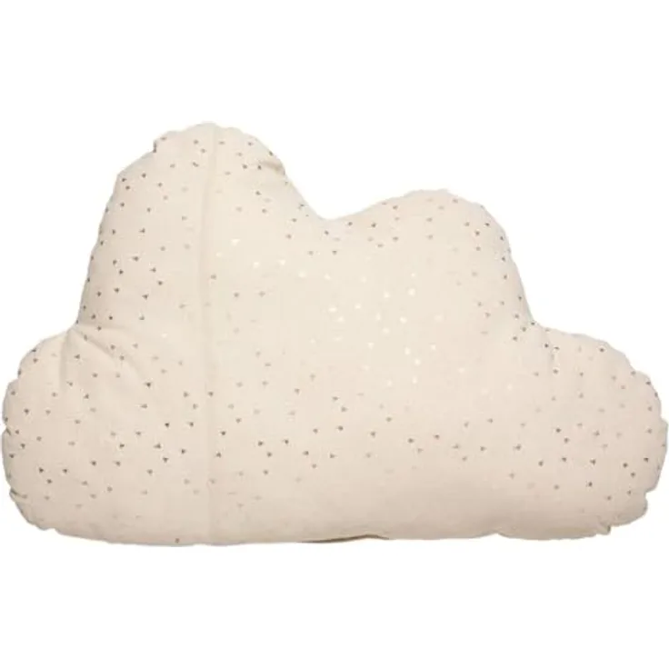 Atmosphera for kids Wolkenkissen, beige, aus Baumwolle, 28x45 cm, dekoratives Kinderzimmerkissen