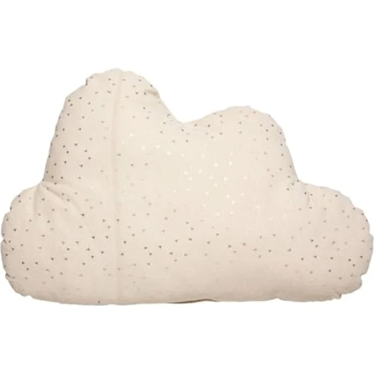 Atmosphera for kids Wolkenkissen, beige, aus Baumwolle, 28x45 cm, dekoratives Kinderzimmerkissen – Bild 1