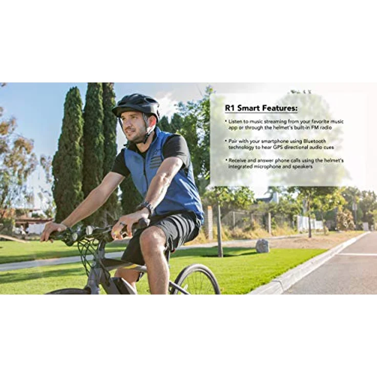 Sena R1 der Smarte Fahrradhelm (Ice Blue, S) – Bild 4