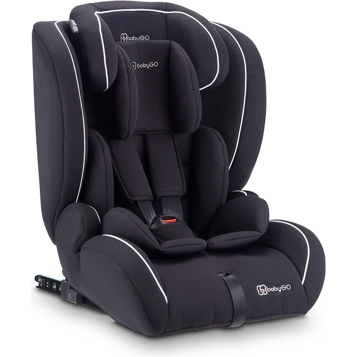 BabyGo FreeFix iSize Autokindersitz, iSize ECE R129, 7-fach verstellbare Kopfstütze, leicht und sicher, schwarz – Bild 1