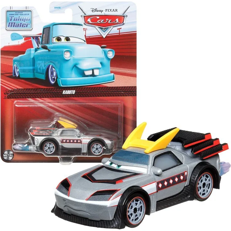 Disney Cars Spielzeug-Rennwagen Kabuto HKY56 1:55 Autos Mattel Metall Druckguss – Cast 1:55 Auto, Tokyo Mater, geeignet ab 3 Jahren