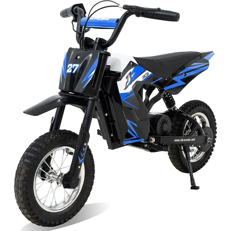 RCB 12 Zoll Elektro Motorrad, leistungsstarkes Elektromotorrad für Kinder, max. 25 km/h, Reichweite 15 km, Moto Crossbike für 3- bis 12-Jährige