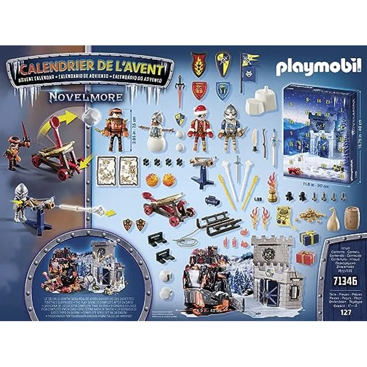 PLAYMOBIL Adventskalender Novelmore 71346 Kampf im Schnee, Adventskalender für Ritterfans mit Novelmore Figuren, Adventszeit voller Überraschungen, Spielzeug für Kinder ab 4 Jahren – Bild 5