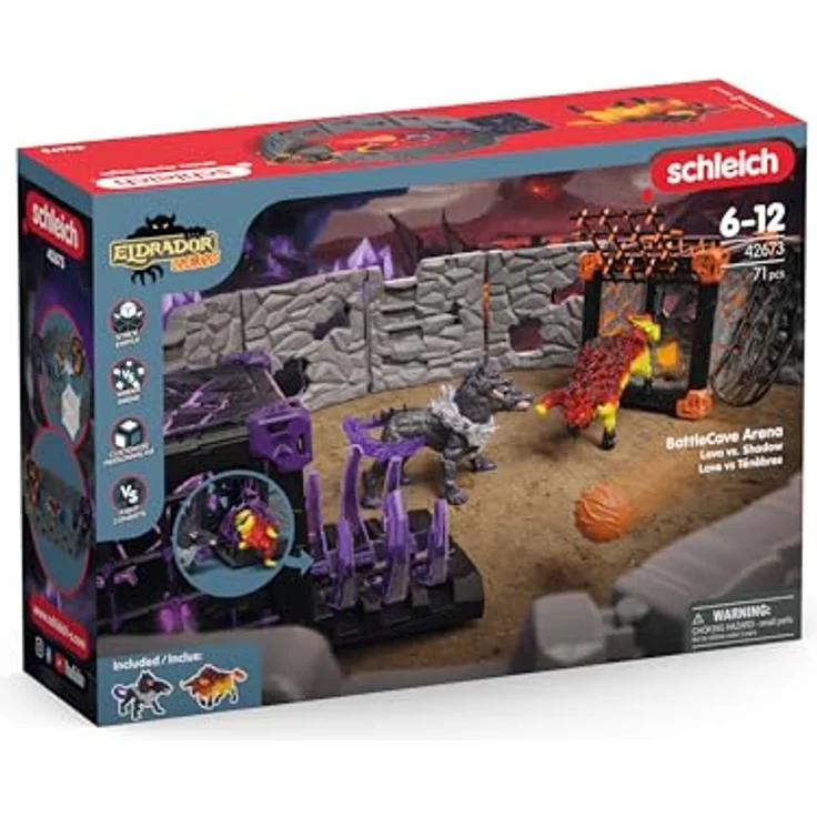 Schleich BattleCave Arena - Lava vs Schatten - ELDRADOR (42673) mit 88 x 55 x 20 cm, kombinierbar mit allen Battle Caves – Bild 9