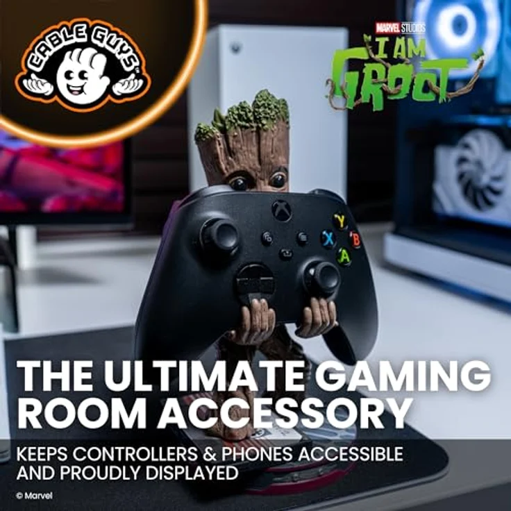 exquisite gaming Marvel Cable Guys Lade-Halter Smiley Toddler Groot 22 cm, intergalaktischer Kabelhalter für Controller und Handy – Bild 5