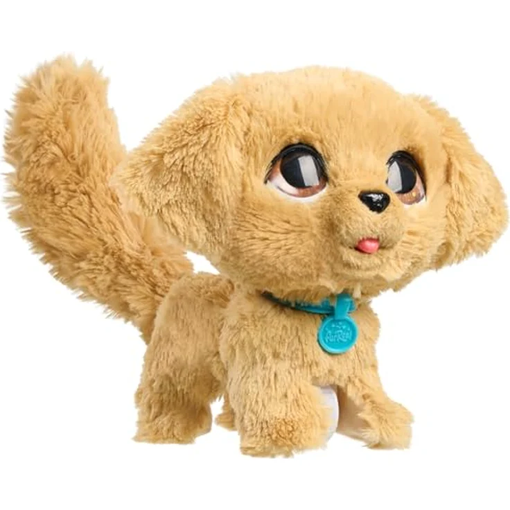 Just Play furReal Wag-A-Lots Golden Retriever, interaktives 20,3 cm großes Plüschtier mit abnehmbarer Leine, kuscheltier für Kinder ab 4 Jahren – Bild 5