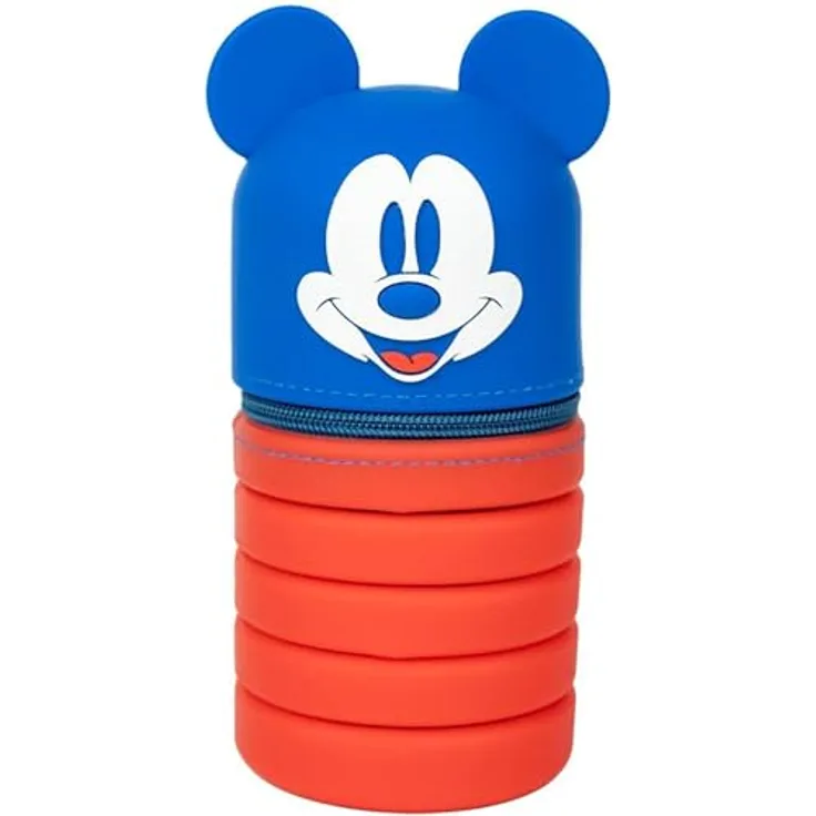 Disney Federmäppchen 3D Mickey Mouse Federmäppchen - Lustig, langlebig und geräumig, blau (Set)