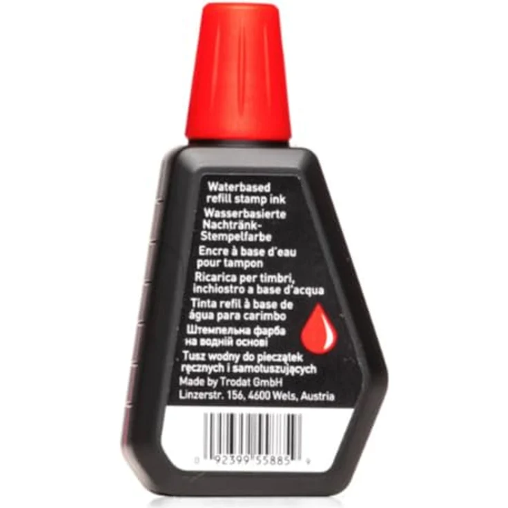 TRODAT Stempel Stempelfarbe 517011021 28ml rot Handstempelkissen rot 28ml, Konturenschärfe und Dokumentenechtheit – Bild 4