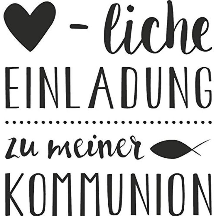 Knorr Prandell 211800170, Holzstempel für Kommunion und Konfirmation, Motivgröße 5,2 x 5,4 cm, Herzliche Einladung Kommunion, matt lackiert – Bild 4