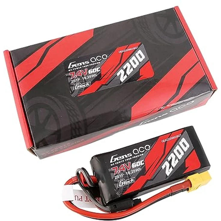 GensAce G-Tech LiPo Akku 2200 mAh 7,4 V 60 C 2S1P XT60, leistungsstarker Akku für ferngesteuerte Fahrzeuge – Bild 5