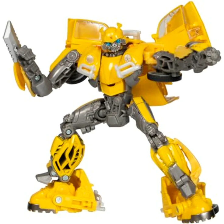Hasbro Transformers Studio Series Deluxe-Klasse Bumblebee 117, 11,5 cm Action-Figur im VW Käfer Design mit Blaster und Schwert, beweglich und inspiriert von Filmszene „Charlies Werkstatt“ – Bild 1