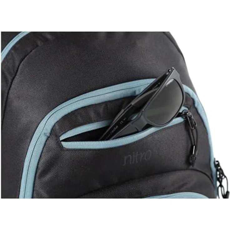 NITRO Schulrucksack Stash, praktischer Polyester-Rucksack mit ausreichend Stauraum, schwarz – Bild 6
