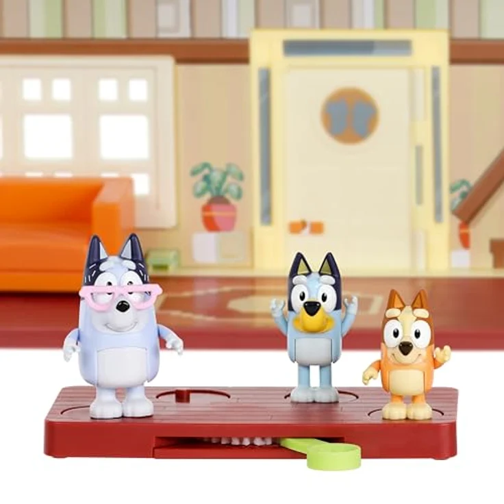 Moose Toys Bluey Licht- und Klangspielhaus mit beweglicher Tanzfläche, inklusive Figuren Bingo und Bluey, 6-8 cm, Blau – Bild 5