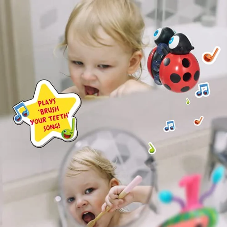 WOW! STUFF CoComelon Musik-Zahnbürstenhalter, Vorschul-Lernspielzeug mit "Brush Your Teeth" Song, für Kleinkinder, 2-5 Jahre, leicht zu reinigende Halterung – Bild 4