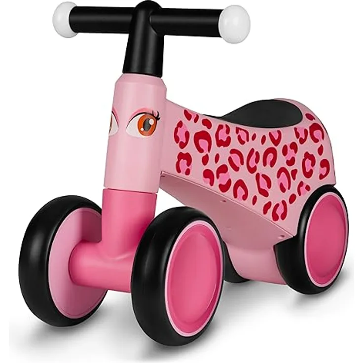 LIONELO Sammy Laufrad ab 1 Jahr, Fahrrad ohne Pedal für 12-36 Monate Babys, Lauflernrad mit 4 Rädern bis 25 kg, rutschfeste Griffe, Baby Spielzeug - Erstes Laufrad für Jungen und Mädchen