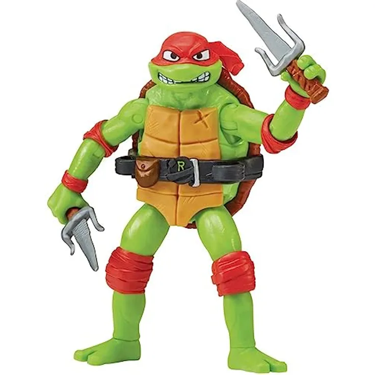 TEENAGE MUTANT NINJA Turtles Raphael Basic Figure, 11,4 cm bewegliche Sammelfigur mit Doppel-Sais und Zubehör