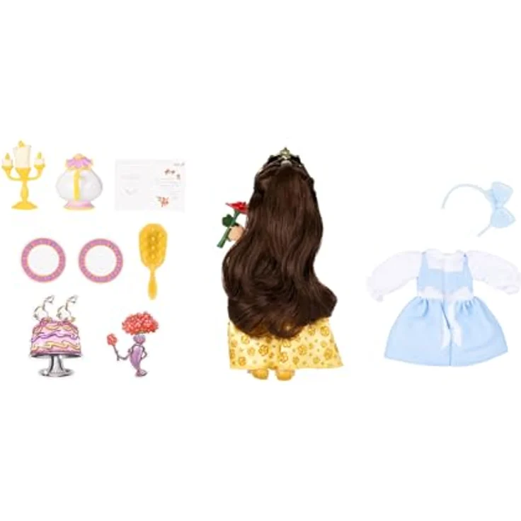 Jakks Pacific Disney Princess Bella Geschenkset, 15 cm Puppe mit Zubehör, gelb, One Size – Bild 10