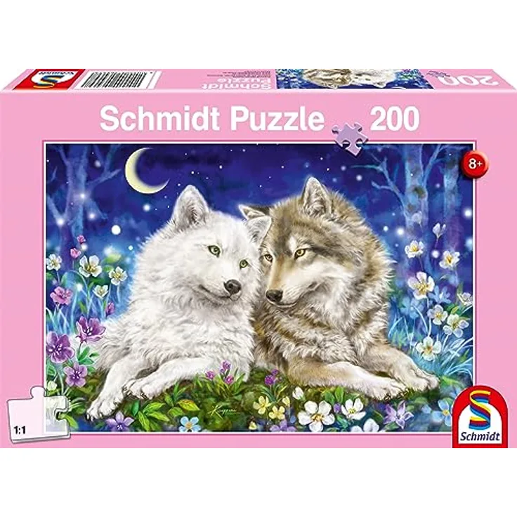 Schmidt Spiele 56469 Kuschelige Wolfsfreunde, 200 Teile Kinderpuzzle